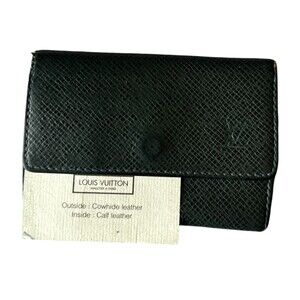 Louis Vuitton 6 Key Case Wallet Taiga Dark Green